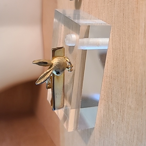 Vintage gold tone playboy Bunny tie bar - Picture 7 of 8